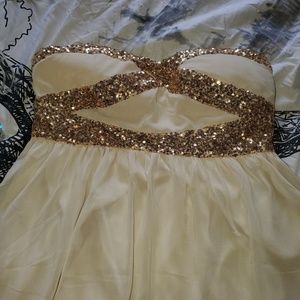 Creme and Gold Dress